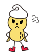 Mr.peanuts wearing hat of the cream sticker #1497474