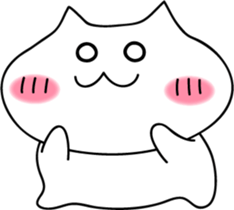 White cat of happiness sticker #1497480