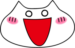 White cat of happiness sticker #1497481