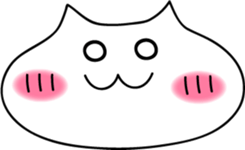 White cat of happiness sticker #1497482