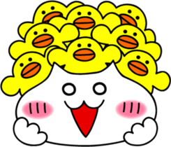 White cat of happiness sticker #1497484