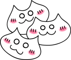 White cat of happiness sticker #1497485