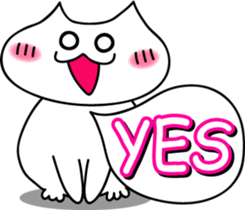 White cat of happiness sticker #1497486