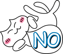 White cat of happiness sticker #1497487