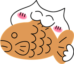 White cat of happiness sticker #1497488