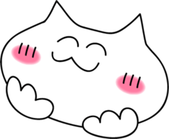 White cat of happiness sticker #1497490