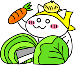 White cat of happiness sticker #1497495