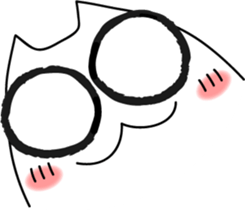 White cat of happiness sticker #1497497