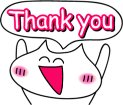 White cat of happiness sticker #1497499