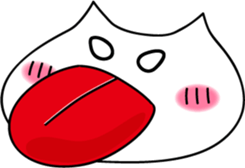 White cat of happiness sticker #1497500