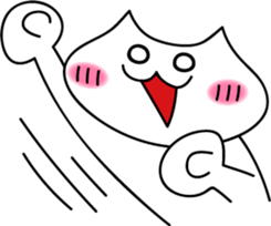 White cat of happiness sticker #1497502