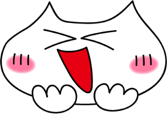 White cat of happiness sticker #1497503