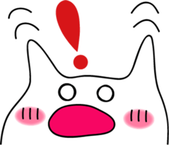 White cat of happiness sticker #1497507