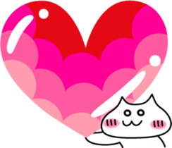 White cat of happiness sticker #1497508