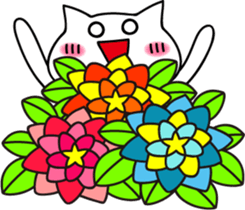 White cat of happiness sticker #1497511