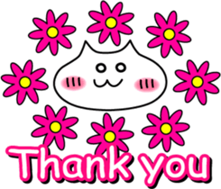 White cat of happiness sticker #1497512