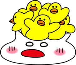 White cat of happiness sticker #1497513