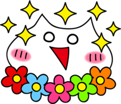 White cat of happiness sticker #1497515