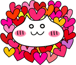 White cat of happiness sticker #1497517