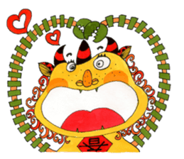 Nian beast family sticker #1497674