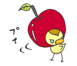 Kawaii apple. sticker #1497916