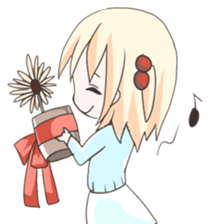 Expressive girl Sticker sticker #1499191