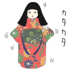 Very Cute Ichimatsu Doll Chan By Nakamura Ogdo Sticker Very Cute Ichimatsu Doll Chan By Nakamura Ogdo Sticker