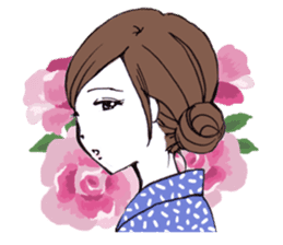 Japanese beauty OKAMI Sticker sticker #1499557