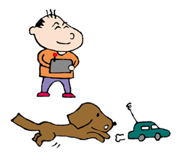 White Worker Hagemashi-kun 4 sticker #1499605