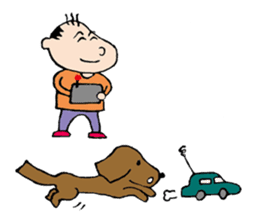 White Worker Hagemashi-kun 4 sticker #1499605