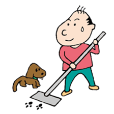 White Worker Hagemashi-kun 4 sticker #1499627