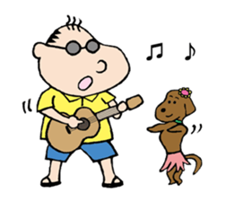 White Worker Hagemashi-kun 4 sticker #1499631