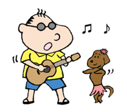 White Worker Hagemashi-kun 4 sticker #1499631