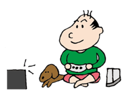 White Worker Hagemashi-kun 4 sticker #1499635