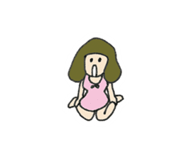 The girl of a thigh sticker #1499928