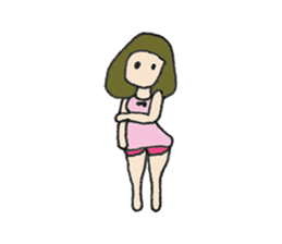 The girl of a thigh sticker #1499929