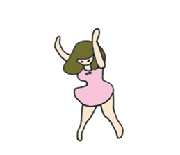 The girl of a thigh sticker #1499931