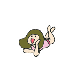 The girl of a thigh sticker #1499948