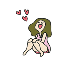 The girl of a thigh sticker #1499949