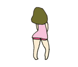 The girl of a thigh sticker #1499955