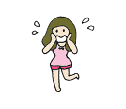 The girl of a thigh sticker #1499957