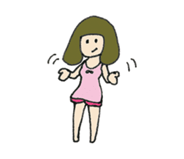 The girl of a thigh sticker #1499958