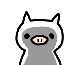 Relax White pig sticker #1500243