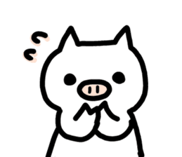 Relax White pig sticker #1500246