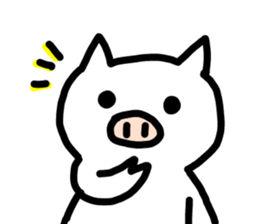 Relax White pig sticker #1500263