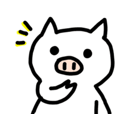 Relax White pig sticker #1500263