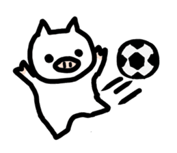 Relax White pig sticker #1500266