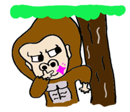 Pretty Gorilla sticker #1500356