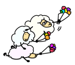 The feeling of the sheep sticker #1500893