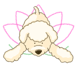 White Poodle (fixed) sticker #1501322